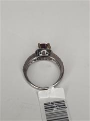 Amethyst Lady's Stone & Diamond Ring 58 Diamonds .500 Carat T.W. 14K White Gold